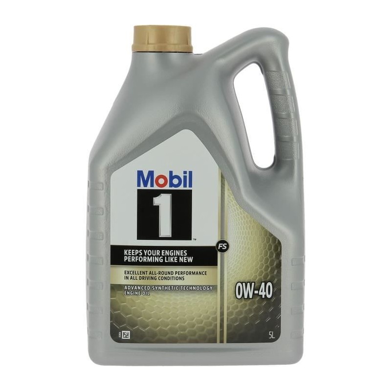 Huile moteur 5W-40 FS Synthétique - MOBIL 1 -bidon 5L - Ultra haute p Huile moteur 5W-40 FS Synthétique - MOBIL 1 -bidon 5L - Ultra haute p