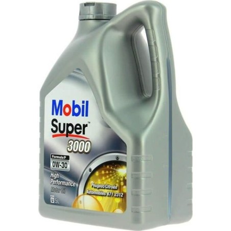 Huile moteur 0W-30 Synthétique - MOBIL - Super 3000 - Formula-V -bido