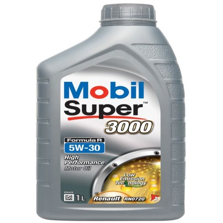 Huile moteur 5W-30 Synthétique - MOBIL - Super 3000 - Formula-R -bido