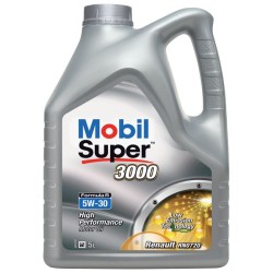 Huile moteur 5W-30 Synthétique - MOBIL - Super 3000 - Formula-R -bido