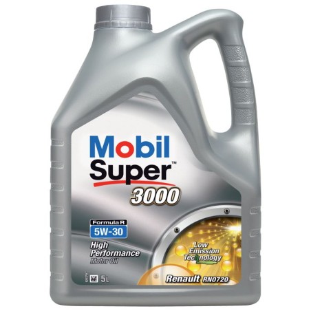 Huile moteur 5W-30 Synthétique - MOBIL - Super 3000 - Formula-R -bido