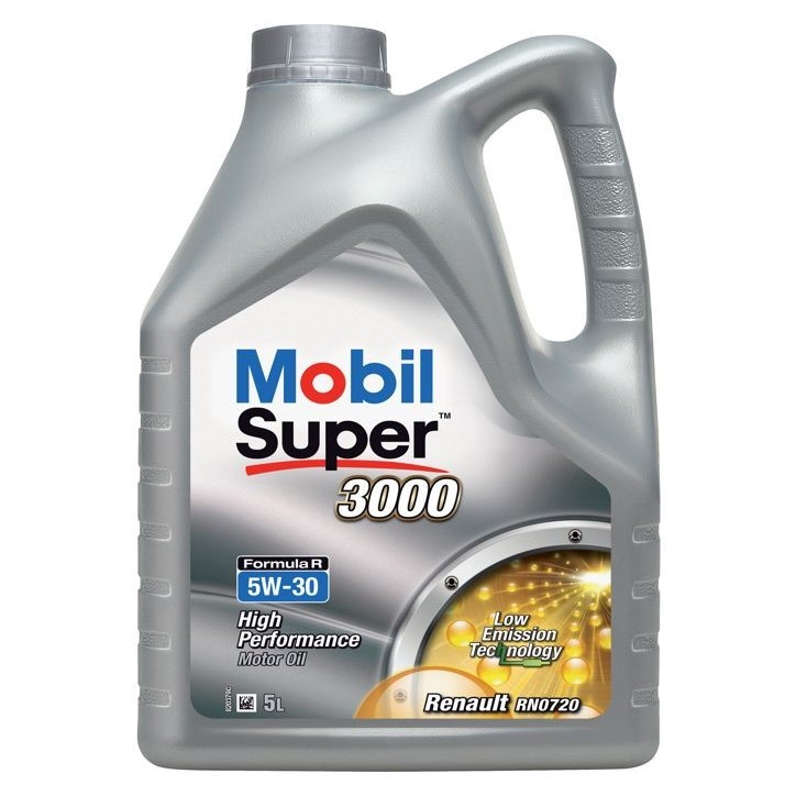 Huile moteur 5W-30 Synthétique - MOBIL - Super 3000 - Formula-R -bidon 5L - haute performance