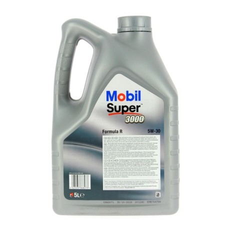 Huile moteur 5W-30 Synthétique - MOBIL - Super 3000 - Formula-R -bidon 5L - haute performance