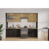 MODENA - Cuisine complete - 260 x 52 x 82 cm - Chene artisan / Noir ma