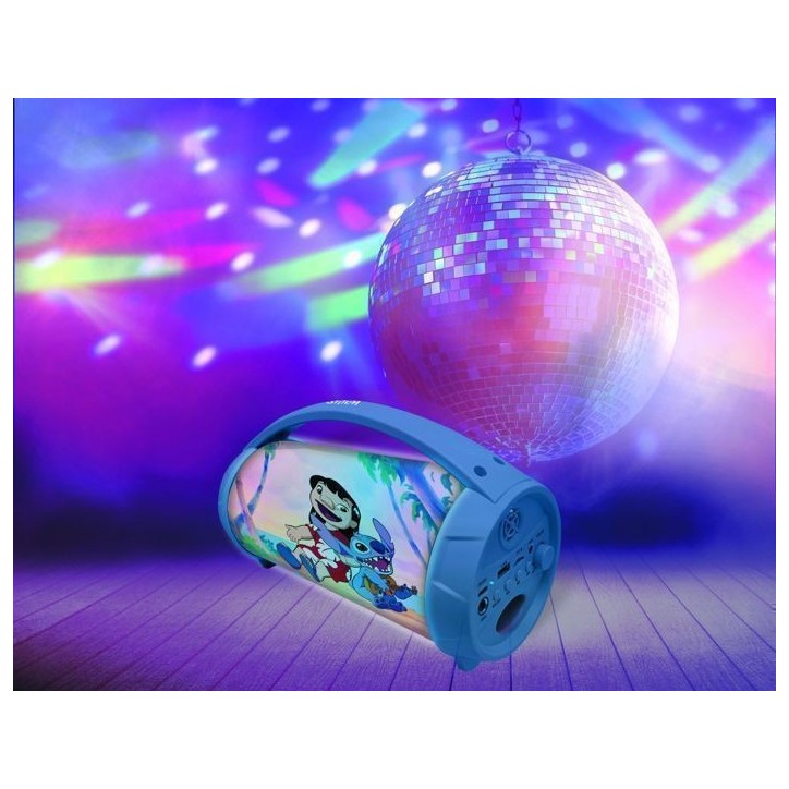 LEXIBOOK - Enceinte Bluetooth sans fil lumineuse avec micro - Batterie rechargeable - Disney Stitch LEXIBOOK - Enceinte Bluetooth sans fil lumineuse avec micro - Batterie rechargeable - Disney Stitch