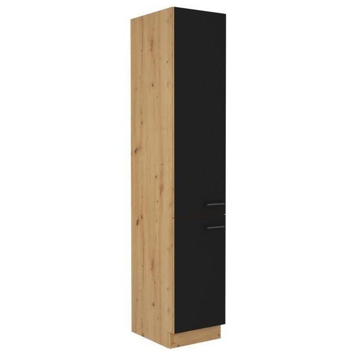 MODENA - Colonne - 2 portes - 40 x 57 x 210 cm - Chene artisan / Noir mat MODENA - Colonne - 2 portes - 40 x 57 x 210 cm - Chene artisan / Noir mat