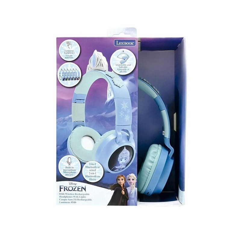 Casque lumineux pliable Bluetooth et filaire avec un design d'une tiar Casque lumineux pliable Bluetooth et filaire avec un design d'une tiar