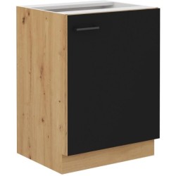 MODENA - Meuble bas - 1 porte battante - 60 x 52 x 82 cm - Chene artis