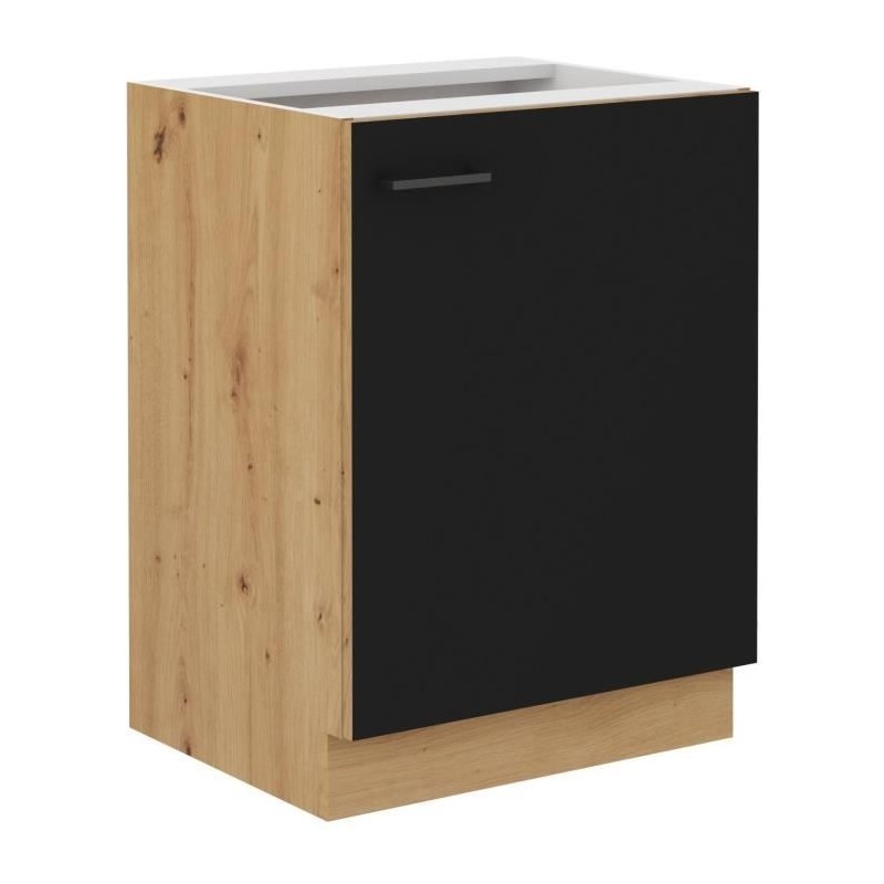 MODENA - Meuble bas - 1 porte battante - 60 x 52 x 82 cm - Chene artis