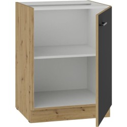 MODENA - Meuble bas - 1 porte battante - 60 x 52 x 82 cm - Chene artis