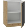 MODENA - Meuble bas - 1 porte battante - 60 x 52 x 82 cm - Chene artis