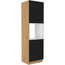 MODENA - Colonne four - 2 portes - 60 x 57 x 210 cm - Chene artisan /