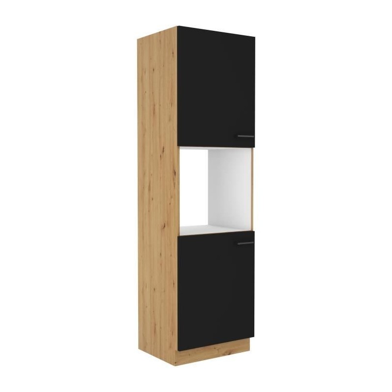 MODENA - Colonne four - 2 portes - 60 x 57 x 210 cm - Chene artisan /