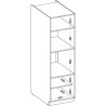 MODENA - Colonne four micro-ondes - 2 portes - 60 x 57 x 210 cm - Chen