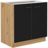 MODENA - Meuble bas - 2 portes battantes - 80 x 52 x 82 cm - Chene art