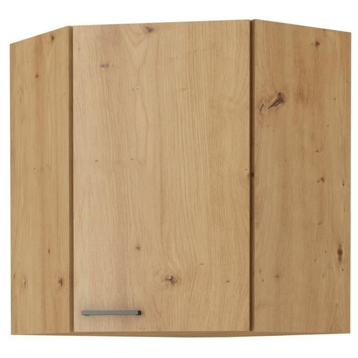 MODENA - Meuble haut d'angle - 89/89 x 31 x 71,5 cm - Chene artisan / Noir mat