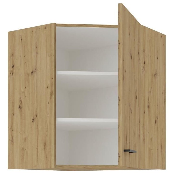 MODENA - Meuble haut d'angle - 89/89 x 31 x 71,5 cm - Chene artisan / Noir mat