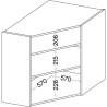 MODENA - Meuble haut d'angle - 89/89 x 31 x 71,5 cm - Chene artisan /