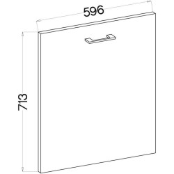 MODENA - Façade lave-vaisselle + plinthe - 60 x 52 x 82 cm - Chene ar