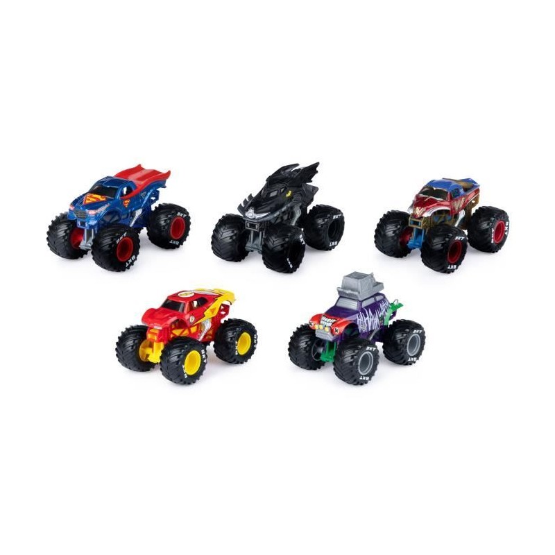 PACK DE 5 VEHICULES DIE-CAST 1:64 DC COMICS Monster Jam