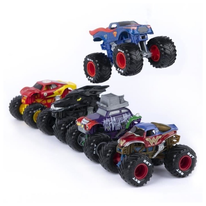 PACK DE 5 VEHICULES DIE-CAST 1:64 DC COMICS Monster Jam PACK DE 5 VEHICULES DIE-CAST 1:64 DC COMICS Monster Jam