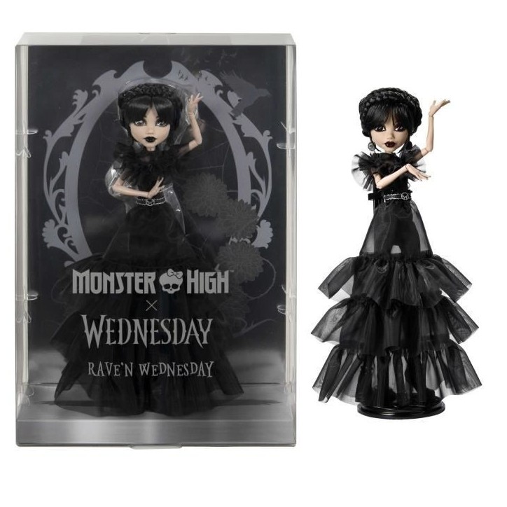 Monster High-Mercredi Addams en Tenue de Bal-Poup?e - Monster High - HXJ03 Monster High-Mercredi Addams en Tenue de Bal-Poup?e - Monster High - HXJ03