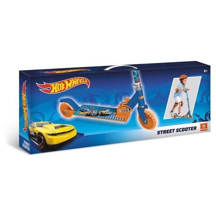 MONDO - Trottinette / Patinette 2 roues pliable - Hot Wheels MONDO - Trottinette / Patinette 2 roues pliable - Hot Wheels