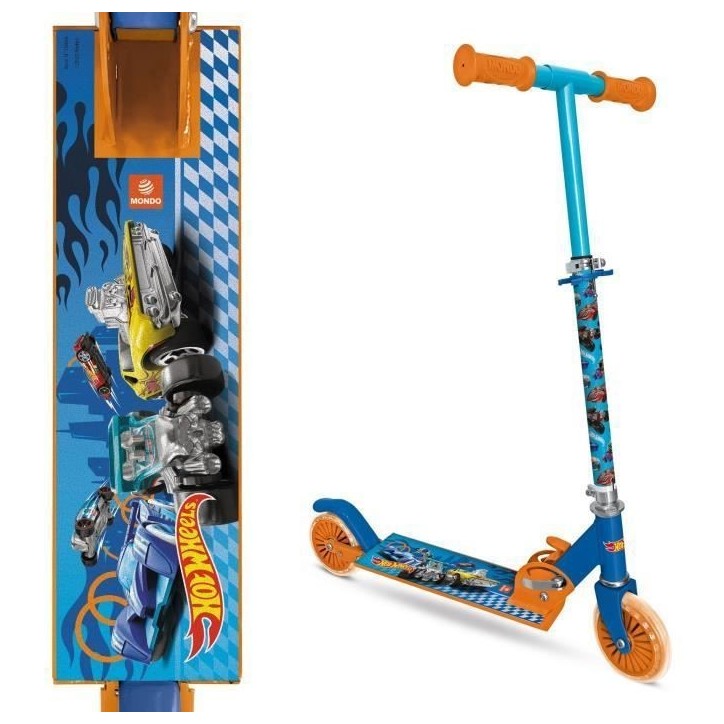MONDO - Trottinette / Patinette 2 roues pliable - Hot Wheels MONDO - Trottinette / Patinette 2 roues pliable - Hot Wheels
