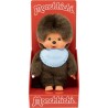 Peluche singe - BANDAI - Monchhichi Bavoir Bleu Ciel - 20 cm