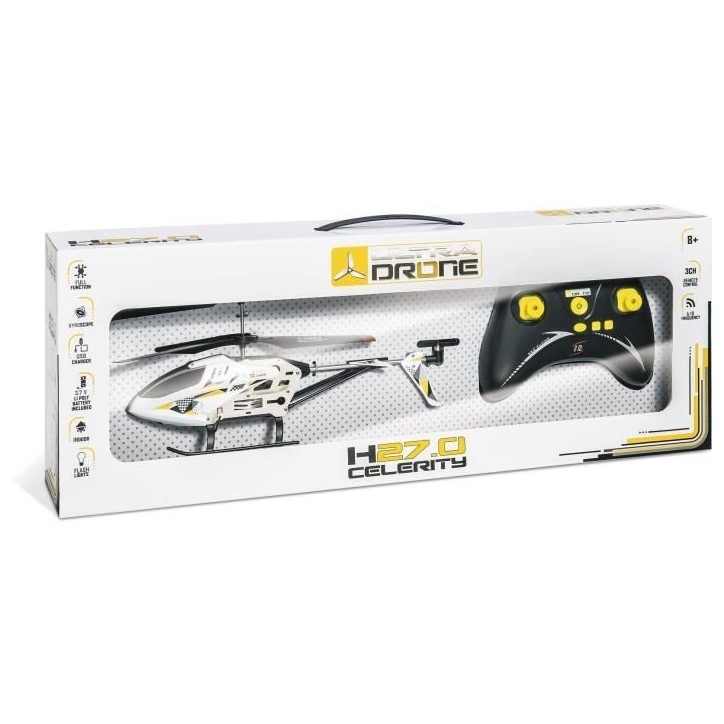 MONDO MOTORS - Hélicoptere télécommandé - Ultradrone H27 Celerity - Longueur 27cm
