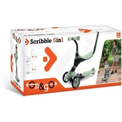 Draisienne - MONDO - On&Go Scribble 5-en-1 - Pliable - Noir / Vert Sau