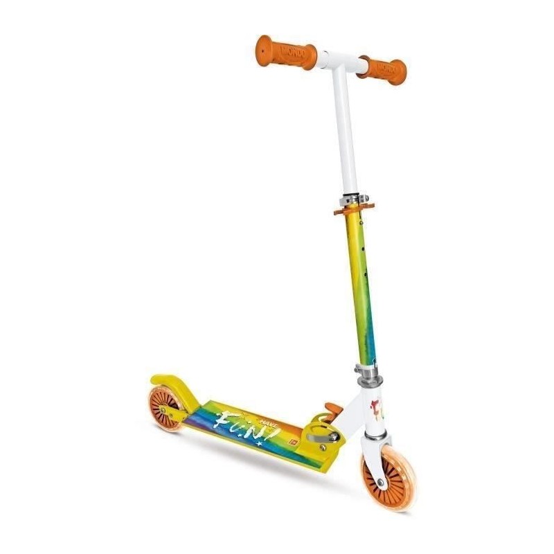 MONDO - Trottinette / Patinette 2 roues pliable - Rainbow - Arc-en-cie MONDO - Trottinette / Patinette 2 roues pliable - Rainbow - Arc-en-cie