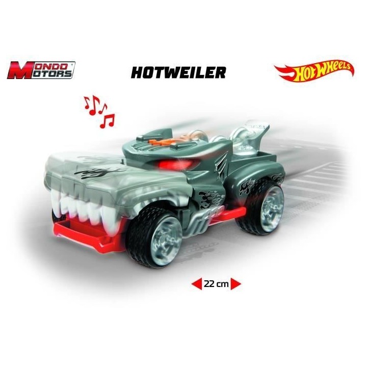 Véhicule motorisé Hot Wheels Monster Action Hotweiler - Sons et lumieres - 23cm Véhicule motorisé Hot Wheels Monster Action Hotweiler - Sons et lumieres - 23cm