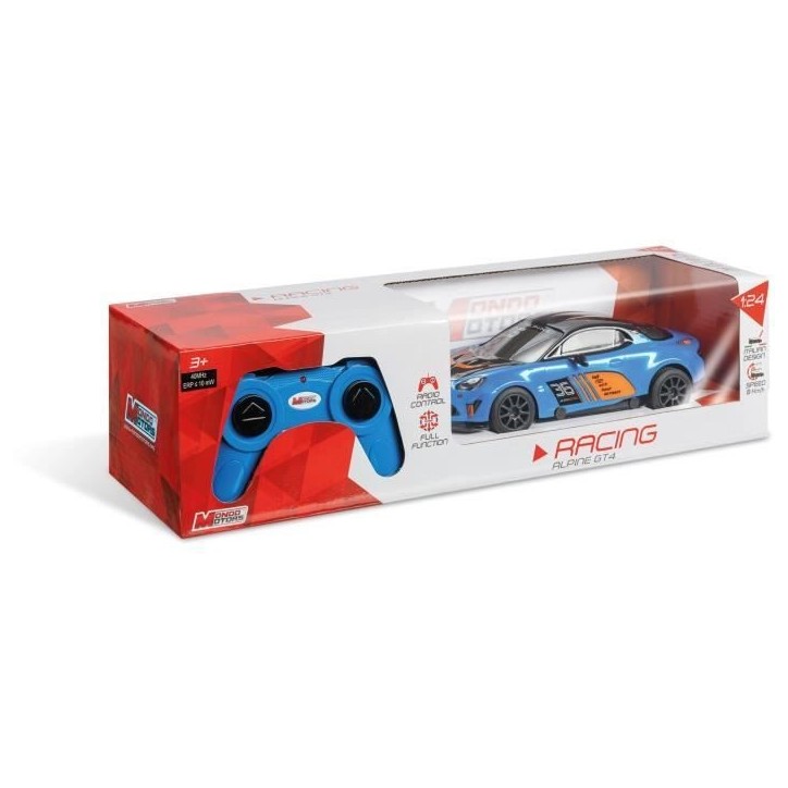 Voiture télécommandée - MONDO MOTORS - Alpine A110 GT4 - Echelle 1:24 - Bleu Voiture télécommandée - MONDO MOTORS - Alpine A110 GT4 - Echelle 1:24 - Bleu