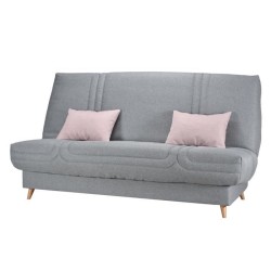 COMFORT BULTEX Clic clac 3 places - Tissu gris - Made in France - L 19