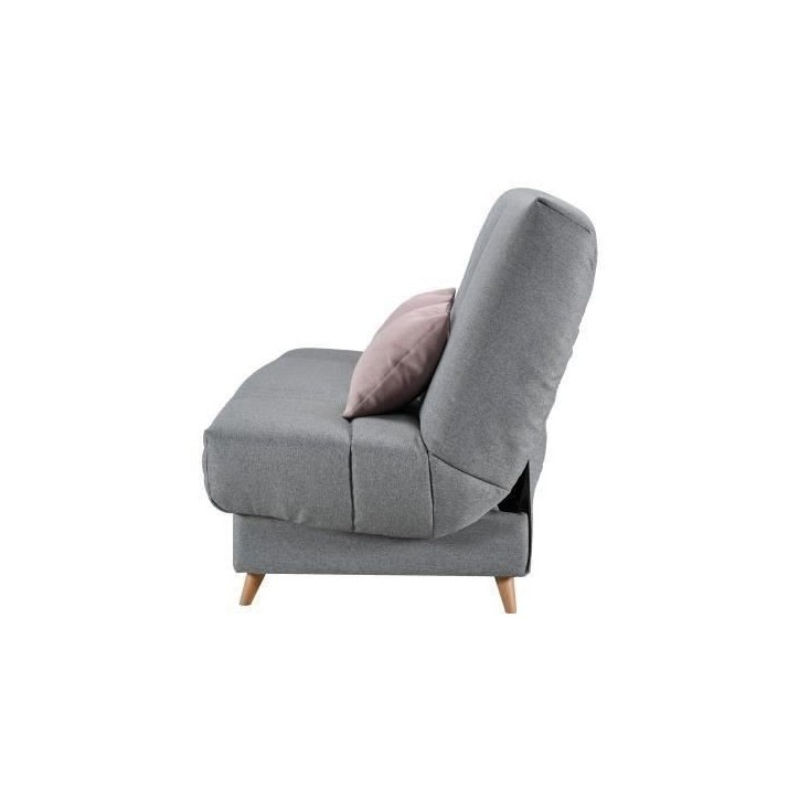 COMFORT BULTEX Clic clac 3 places - Tissu gris - Made in France - L 192 x P 95 x H 101 - MONA