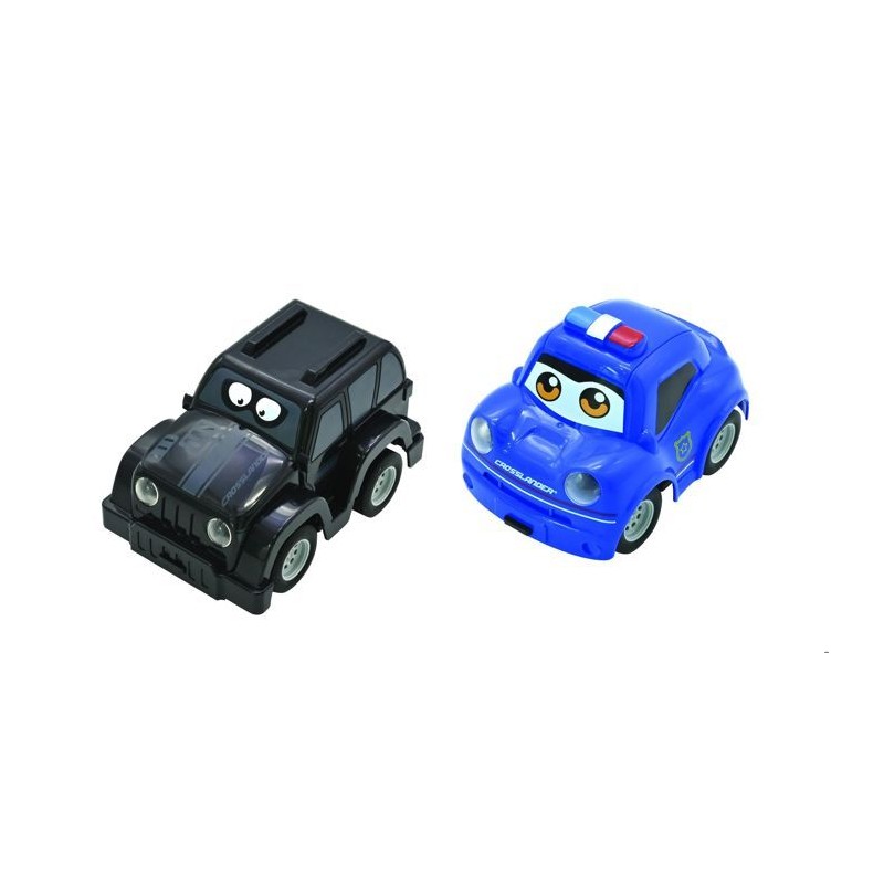Crosslander Twin – Set de voiture de policier et de voleur