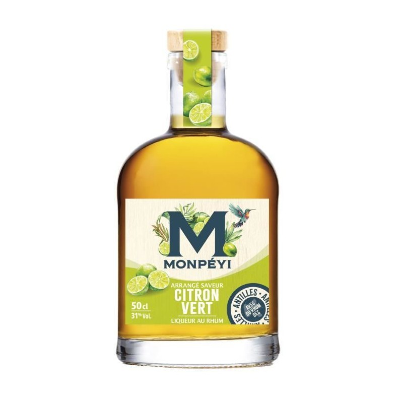Monpéyi - Rhum arrangé - Citron Vert - 31,0% Vol. - 50 cl Monpéyi - Rhum arrangé - Citron Vert - 31,0% Vol. - 50 cl