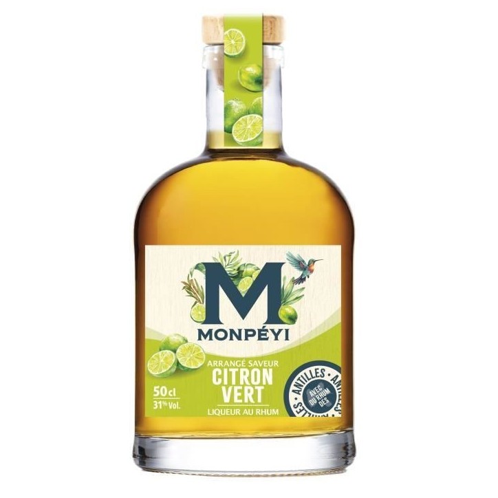 Monpéyi - Rhum arrangé - Citron Vert - 31,0% Vol. - 50 cl