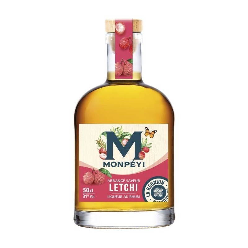 Monpéyi - Rhum arrangé - Letchi - 31,0% Vol. - 50 cl Monpéyi - Rhum arrangé - Letchi - 31,0% Vol. - 50 cl