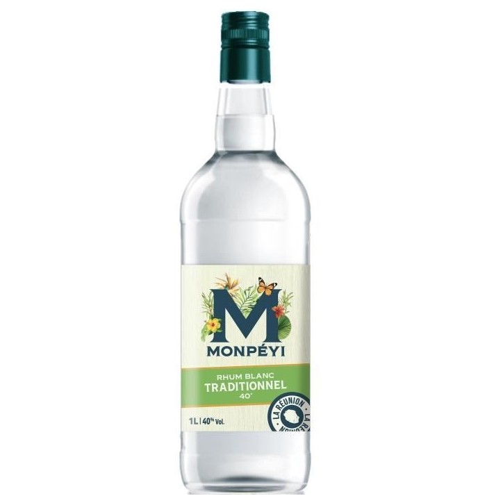 Monpéyi - Rhum blanc traditionnel - 40,0% Vol. 1L