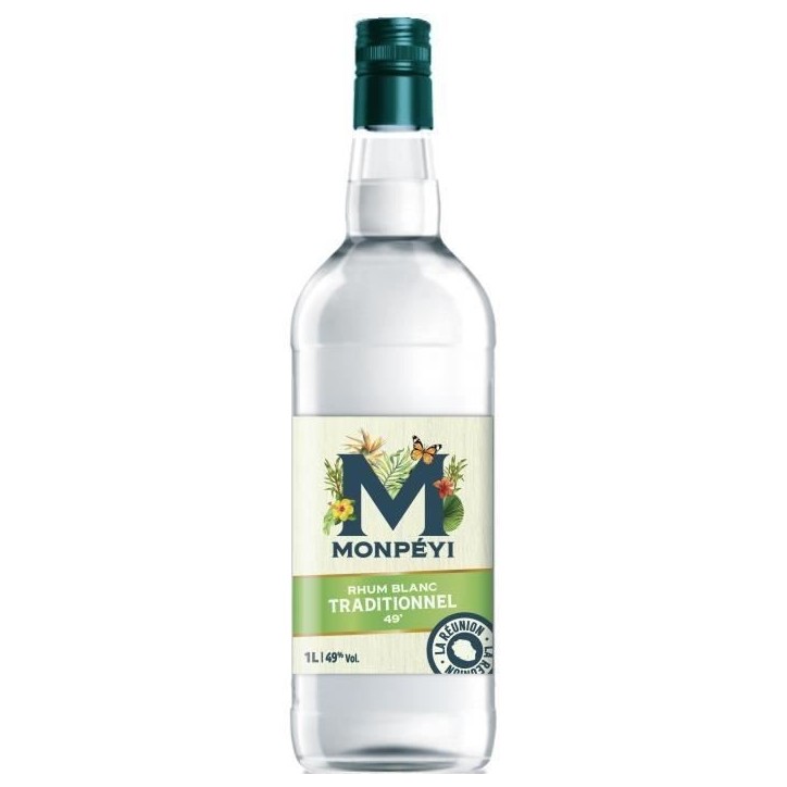 Monpéyi - Rhum blanc traditionnel - 49,0% Vol. - 1L