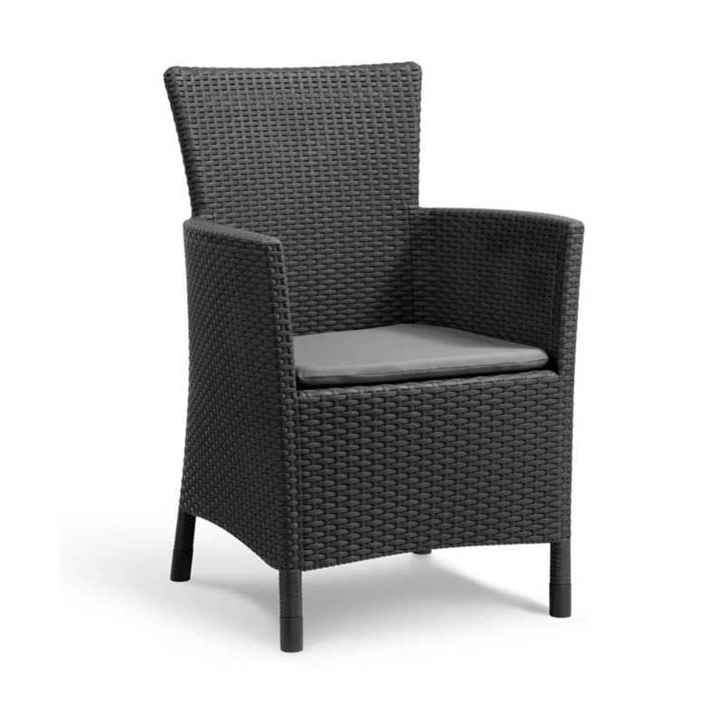 Fauteuil de jardin - Allibert by KETER - IOWA - En résine imitation r Fauteuil de jardin - Allibert by KETER - IOWA - En résine imitation r