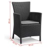 Fauteuil de jardin - Allibert by KETER - IOWA - En résine imitation r