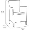 Fauteuil de jardin - Allibert by KETER - IOWA - En résine imitation r