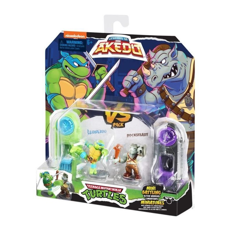 Coffret Tortues Ninja Leonardo vs Kraang - Akedo - Moose Toys - Armes Coffret Tortues Ninja Leonardo vs Kraang - Akedo - Moose Toys - Armes