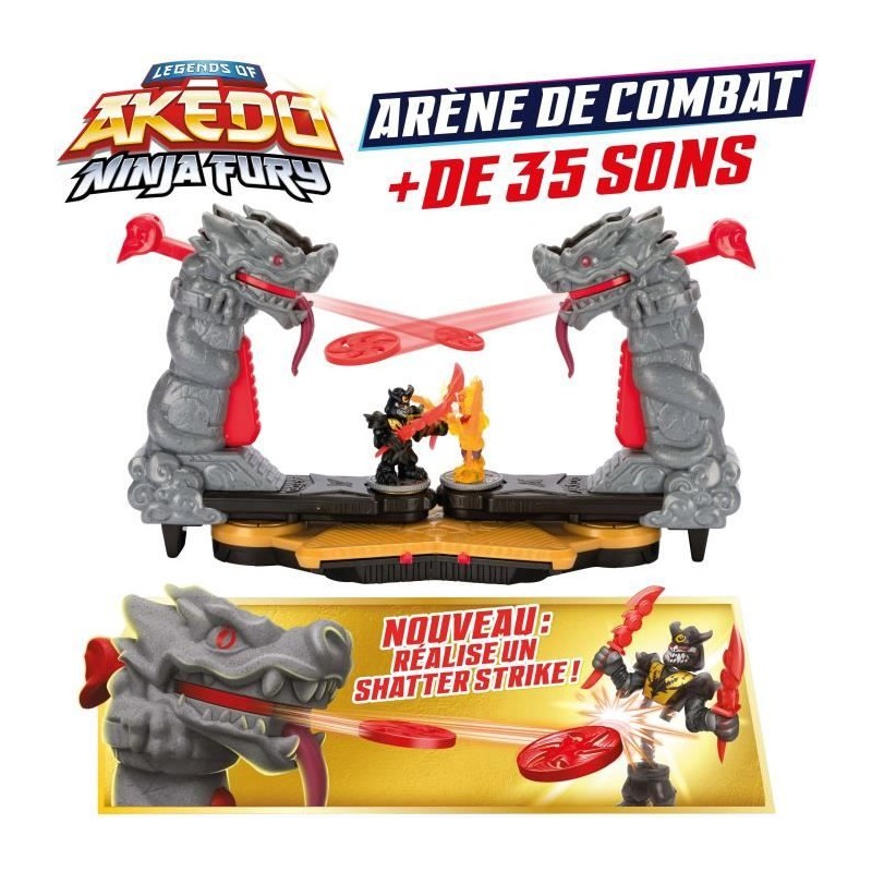 Arene de Combat Ninja Fury - MOOSE TOYS - AKEDO - Combat avec figurine Arene de Combat Ninja Fury - MOOSE TOYS - AKEDO - Combat avec figurine