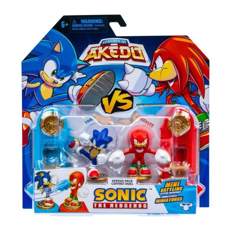 Duo de Figurines Sonic vs Knuckles - MOOSE TOYS - AKEDO - Pack de comb Duo de Figurines Sonic vs Knuckles - MOOSE TOYS - AKEDO - Pack de comb
