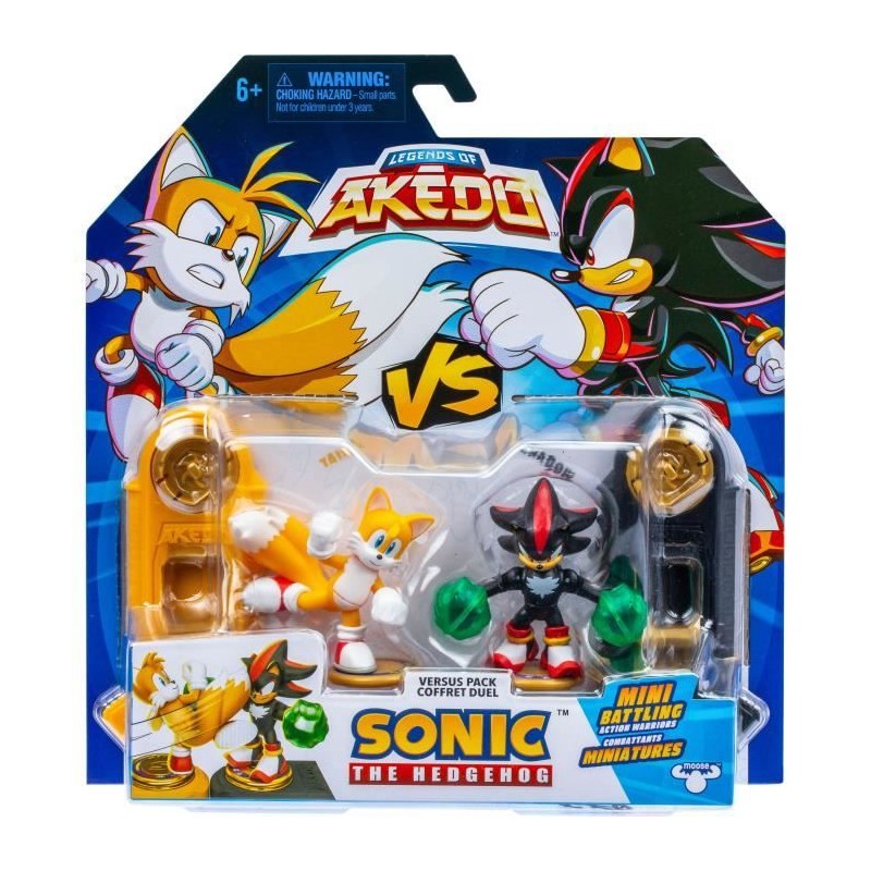 Duo de Figurines Tails vs Shadow - MOOSE TOYS - AKEDO - Pack de combat