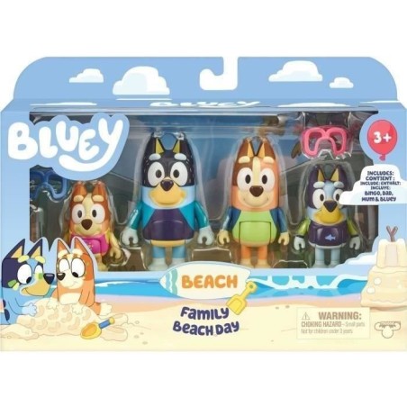 Bluey La famille a la Plage (4 figurines) - Univers miniature - MOOSE